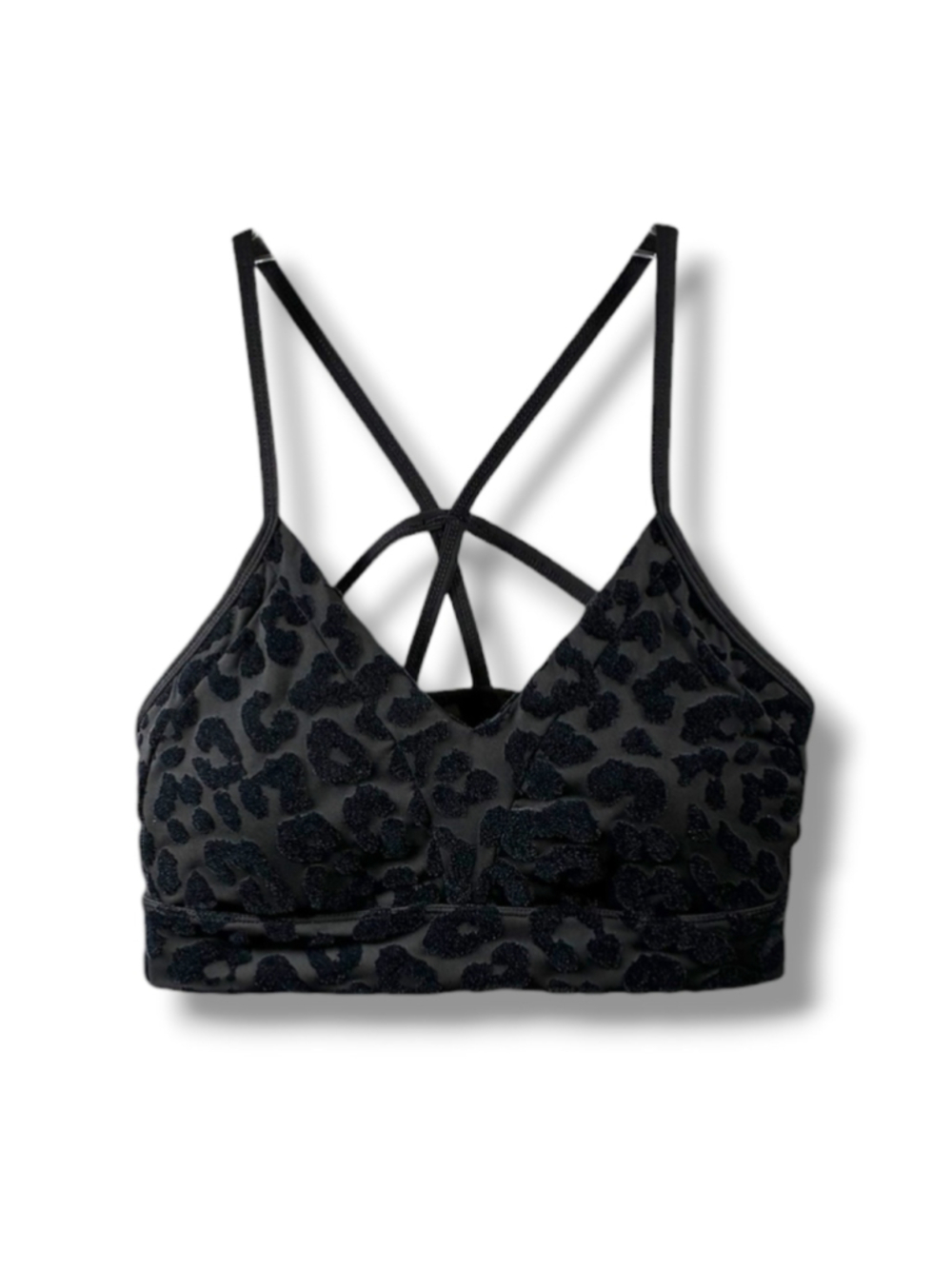 Balance Athletica Sports Bra Leopard Print in Black Size M